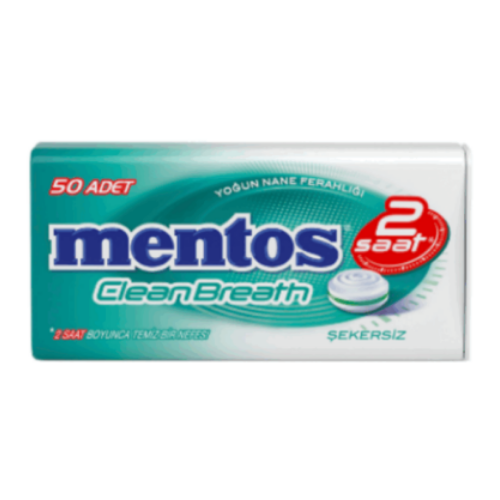 Mentos 2 Hours Clean Breath Plastic Dispenser Intensive Mint Candy 21 gr