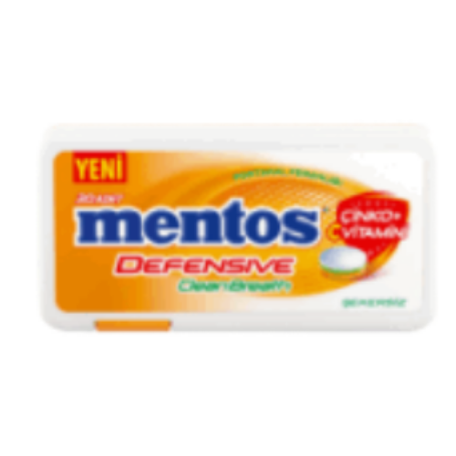 Mentos Defensive Clean Breath Vitamin C Plastic Dispenser Portakal Candy 21 gr