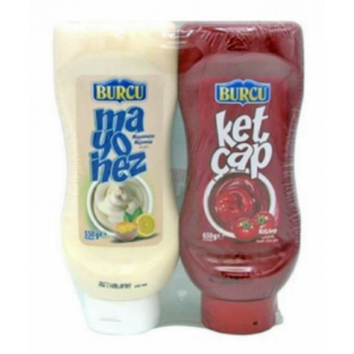 Burcu Bitirim 2 Adet AcıLtı Ketchup 650 gr + Mayonnaise 550 gr