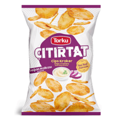 Torku Crispy Onion Ring Flavored Chips Crackers 60 gr