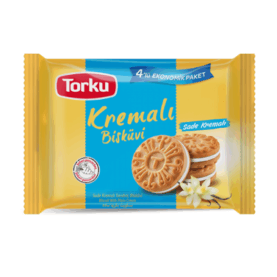 Torku Plain Cream Biscuit 4X76 gr