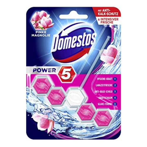 Domestos 5-Way Power Toilet Block Magnolia Freshness 55 gr