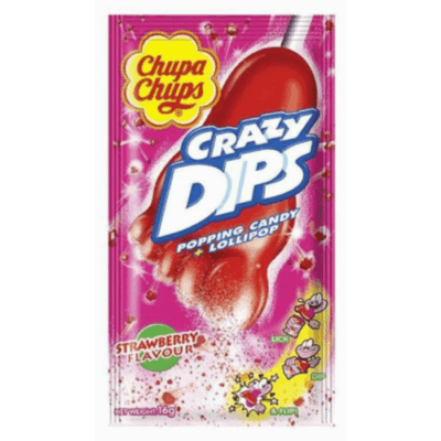 Chupa Chups Crazy Dips Strawberry Candy 16 gr