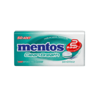 Mentos 2 Hours Clean Breath Metal Candy Intensive Mint Candy 35 gr