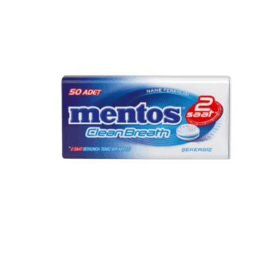 Mentos 2 Hours Clean Breath Metal Candy with Mint 35 gr