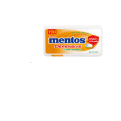 Mentos Defensive Clean Breath Vitamin C Plastic Dispenser Orange Candy 21 gr