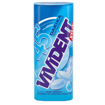 Vivident 45 Minutes Gum Dragee Metal Box 21 gr