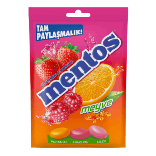 Mentos Fruit Candy Bag 100 gr