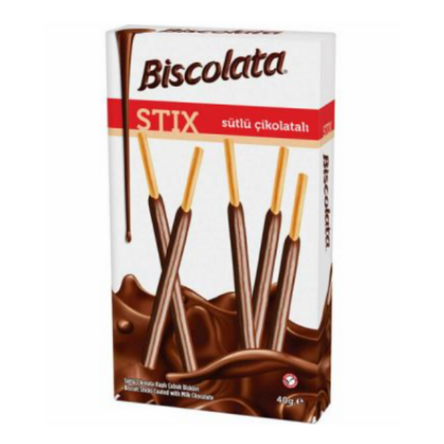 Şölen Biscolata Stix Sütlü Çikolata Coated Stick Biscuit 40 gr