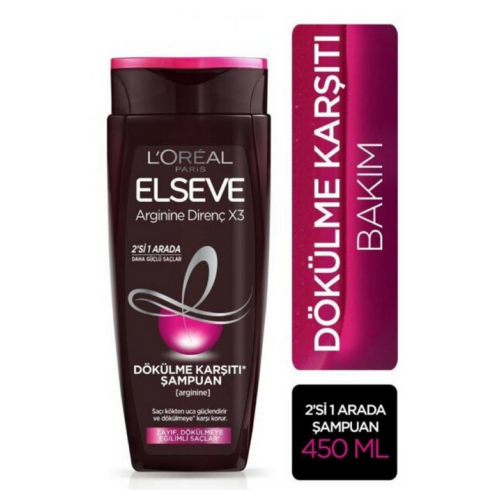Elseve Şampuan Arginine Resistance X3 Anti-Loss 2 in1 450 ml