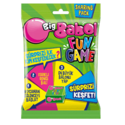 Big Babol Fan Game Mixed Fruit & Forest Fruit Flavored Gum 75.6 gr