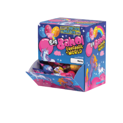 Big Babol Fantastic World Unicorn Eggs Mono Strawberry&Banana&Blueberry Flavored Gum 5 gr