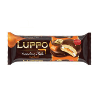 Şölen Luppo Caramel Filled Milk Chocolate Coated Marshmallow Sandwich Cake 184 gr