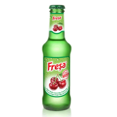 Freşa Sour Cherry Flavored Natural Rich Mineral Carbonated Drink 200 ml