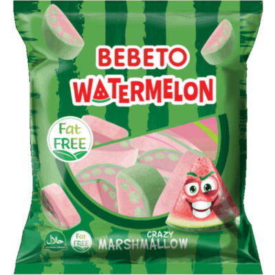 Kervan Gıda Bebeto Marshmallow Candy Watermelon 60 grX12