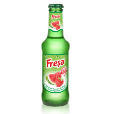 Freşa Watermelon Strawberry Flavored Natural Mineral Rich Carbonated Drink 200 ml