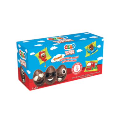 Şölen Ozmo Toy Milk, White, Bitter Figured Chocolate 20 grX3