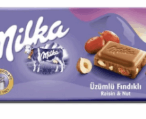Milka Tablet Chocolate with Raisin and Hazelnut 80 gr