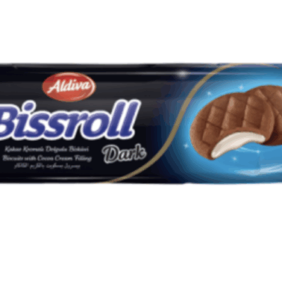 Aldiva Bissroll Bitter Cocoa Biscuit With Coconut Cream Filling 54 gr
