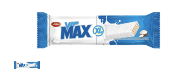 Aldiva VIP Max XL Milky White Coated Cocoa Wafer 35 Gr