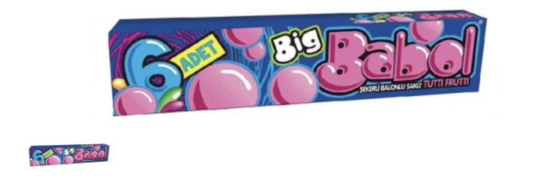 Big Babol Stick Mixed Fruit Gum 25 gr