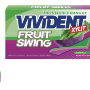 Vivident Fruit Swing Watermelon&Asai Grape Flavored Gum 26 gr