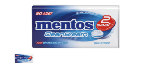 Mentos 2 Hours Clean Breath Metal Candy with Mint 35 gr