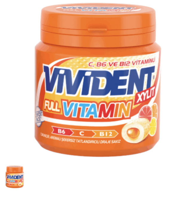 Vivident Full Vitamin Citrus Gum 90 gr