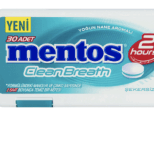 Mentos 2 Hours Clean Breath Plastic Dispenser Intensive Mint Candy 21 gr