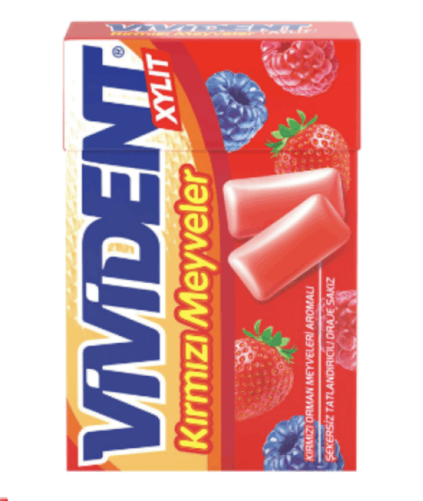 Vivident Xylit Red Fruits Gum 22 gr