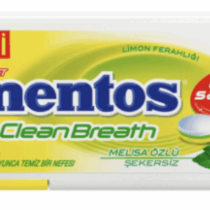 Mentos 2 Hours Clean Breath Plastic Dispenser Lemon Candy 21 gr