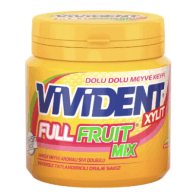 Vivident Full Fruit Mix Fruit Gum 90 gr