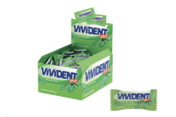 Vivident Mono Green Mint Flavored Gum 2 gr