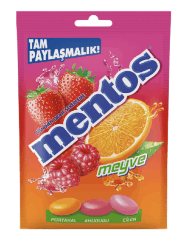 Mentos Fruit Candy Bag 100 gr