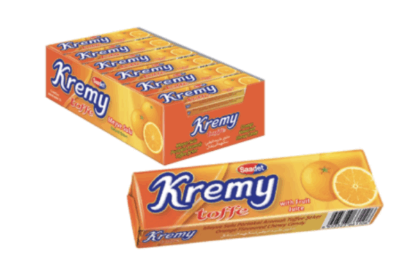 Saadet Kremy Orange Flavoured Toffee Candy 25 gr