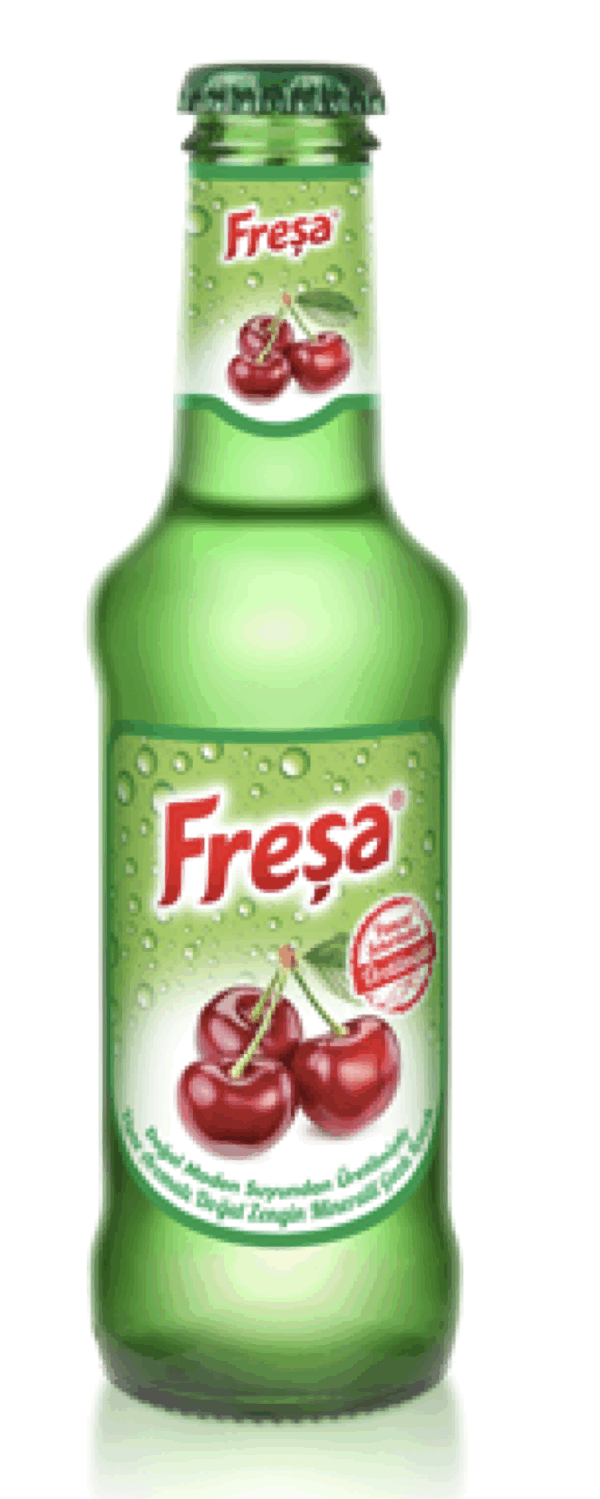 Freşa Sour Cherry Flavored Natural Rich Mineral Carbonated Drink 200 ml