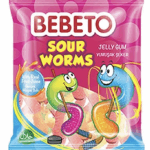 Kervan Gıda Bebeto Sour Worms 80 gr