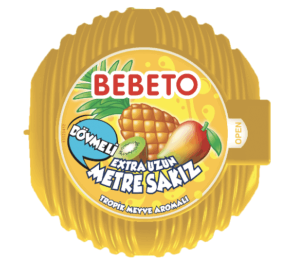 Kervan Gıda Bebeto Meter Gum Tropical Fruity 40 grX36