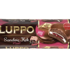 Şölen Luppo Milk Chocolate Coated with Cherry Marmalade and Marshmallow Cocoa Sandwich Cake 184 gr