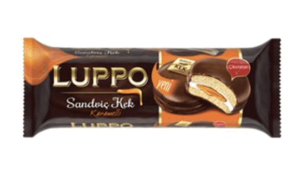 Şölen Luppo Caramel Filled Milk Chocolate Coated Marshmallow Sandwich Cake 184 gr