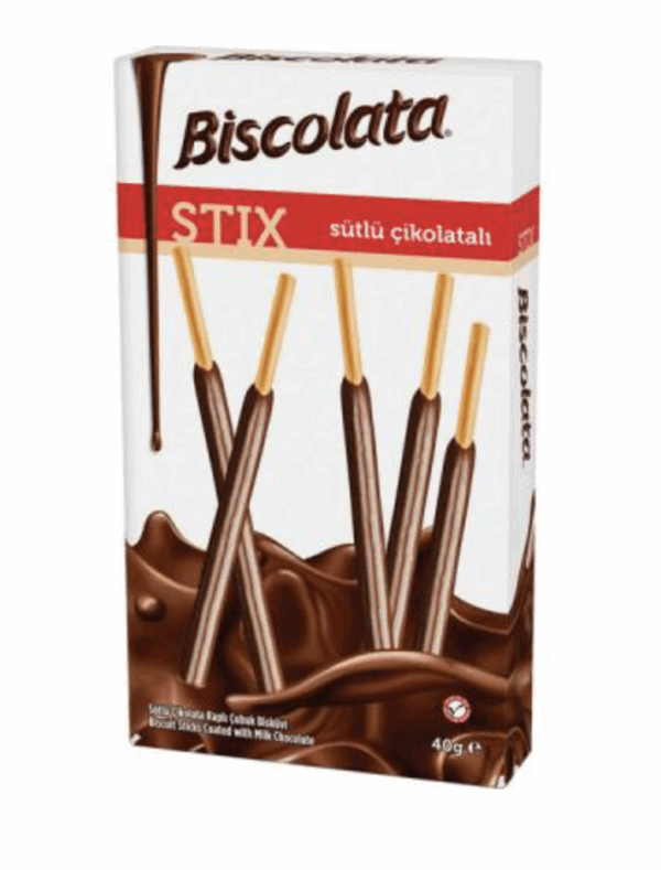 Şölen Biscolata Stix Milk Chocolate Coated Stick Biscuit 40 gr