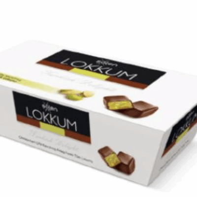 Şölen Lokkum Milk Chocolate Coated Turkish Delight with Pistachio 246 gr