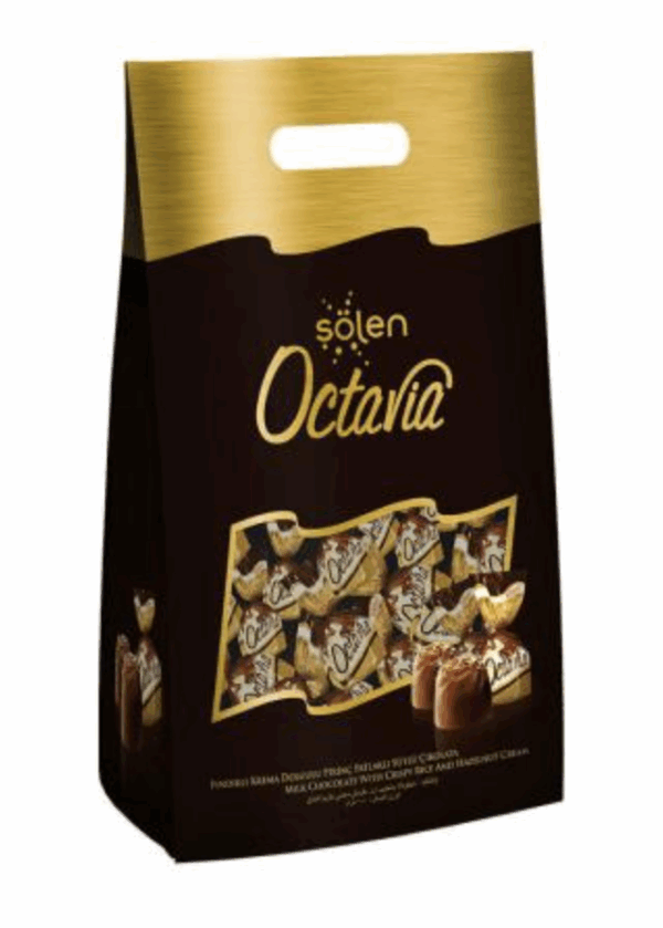 Şölen Octavia Milk and Dark Chocolate with Crispy Rice Filled with Various Cream 500 gr