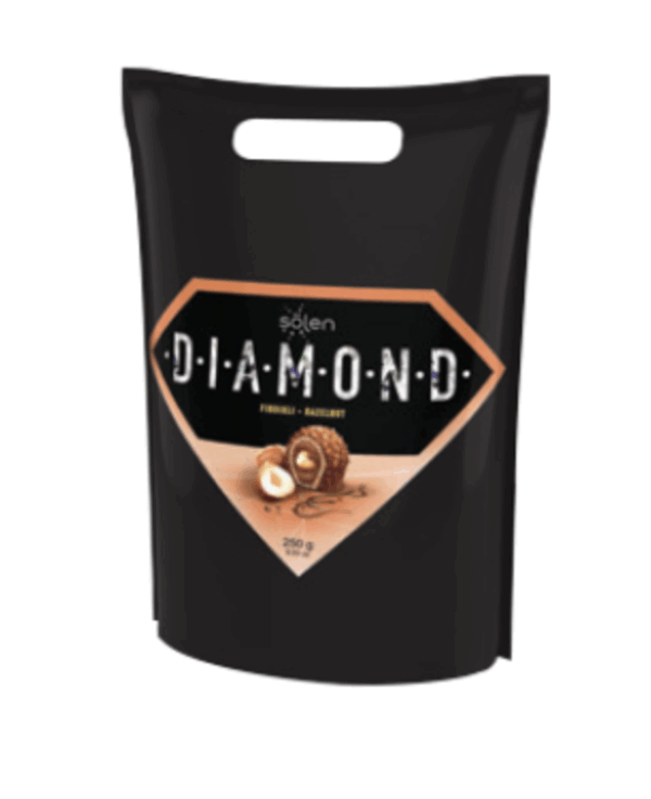 Şölen Dıamond Milk Chocolate Coated Wafer with Whole and Hazelnut Cream 250 gr