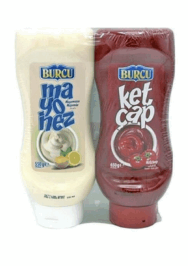 Burcu Bitirim 2 Pieces Hot Ketchup 650 Gr + Mayonnaise 550 Gr