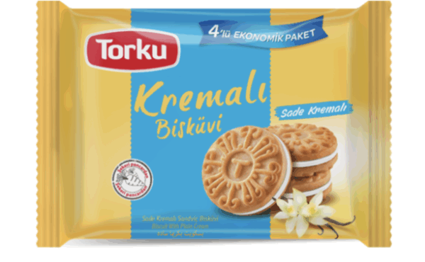 Torku Plain Cream Biscuit 4X76 gr