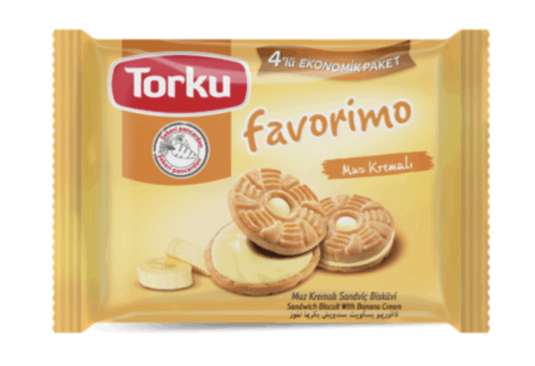 Torku Favorimo Banana Cream Biscuit 4X61 gr