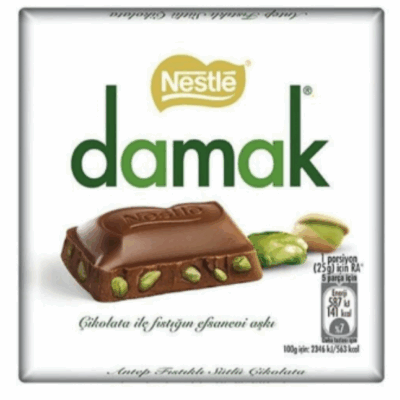 Nestle Damak Pistachio Milk Chocolate 65 gr