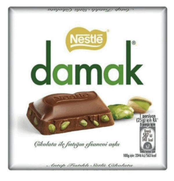 Nestle Damak Pistachio Milk Chocolate 65 gr