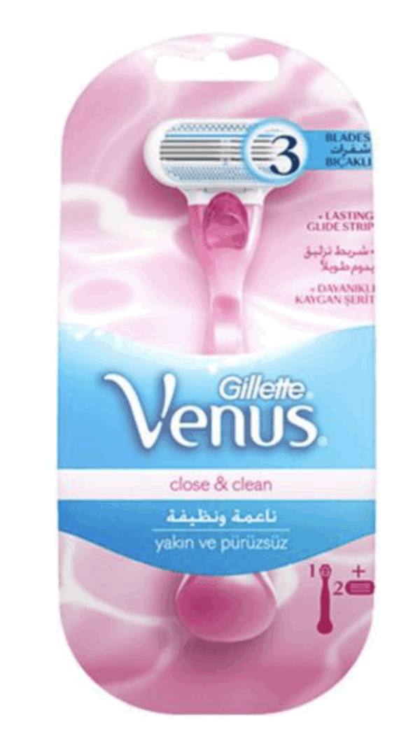 Gillette Venus Clean&Clean Razor With 2 Refill 1 pc